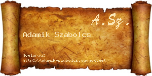 Adamik Szabolcs névjegykártya